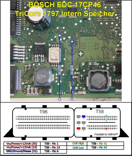 Bosch EDC 17CP46 pinout diagram 1